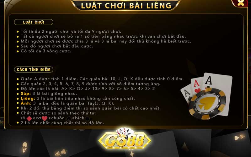 Luật chơi Liêng cơ bản